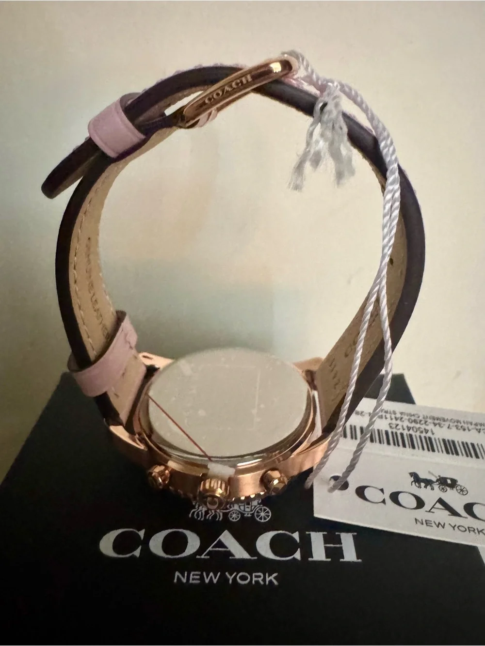 NWT COACH Women's Cruiser Blush Pink Leather Chronograph Watch 14504123